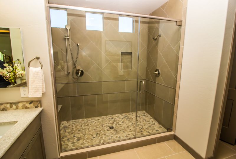 Contemporary Shower with Glass Walls